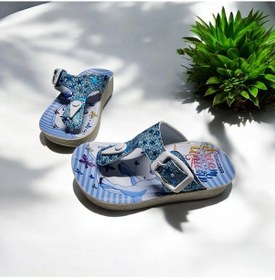 Resim Gezer Yazlık Unıcorn Yıldız Desenli Simli Parmak Arası Terlik Mavi 