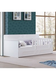 Resim Royale Çocuk Odası Takımı, Flora Yavrulu Karyola, 3 Kapaklı Dolap, Şifonyer Beyaz 