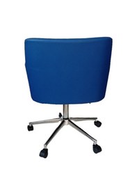 Resim Çalışma Sandalyesi Krom Yıldız Ayaklı Döküm Süngerli Mavi Suni De 