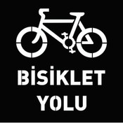 Resim Hayat Trafik Boyama Şablonu Bisiklet Yolu 100x100cm 