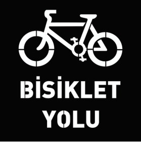 Resim Hayat Trafik Boyama Şablonu Bisiklet Yolu 100x100cm 