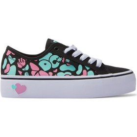 Resim Dc Shoes Adjs300280 Manual Platform Black/crazy Pink/turquoise Kadın Sneaker 001 