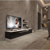 Resim Decoraktiv Trendstyle 4s Mdf Tv Ünitesi Tv Sehpası - Beyaz - Siyah 