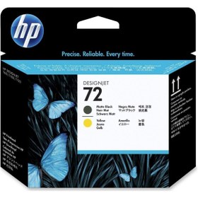 Resim HP ® 72 Matt Black/Yellow Baskı Kafası Orijinal Plotter Designjet Printhead (C9384A) 