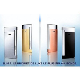 Resim S.T. Dupont Slim 7 Çakmak 027700 Krom/parlak Siyah 