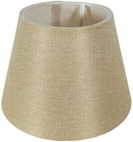 Resim Bohhem Abajur Başlığı Hazır Şapka Pudra Renk Kumaş Pudra 