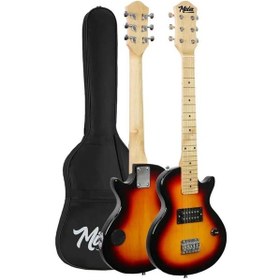 Resim Midex Ceg-34sb 5-8 Yaş Çocuklar İçin Amfili Full 1/2 34 İnç Elektro Gitar Seti Sunburs 