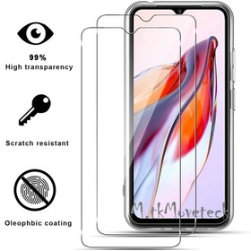 Resim m.tk moveteck Xiaomi Redmi 12c Kılıf Kamera Lens Korumalı Şeffaf Silikon + 9h Temperli Cam 2 In 1 Set Tam Korumalı 