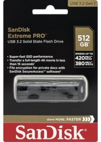 Resim Sandisk Extreme PRO SDCZ880-512G-G46 512GB USB 3.1 Flash Bellek 