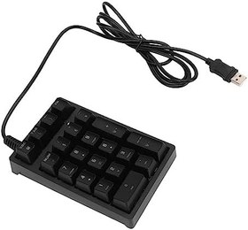 Resim Acouto Sayısal Uzun PC ABS Ömür, Kablolu, Yazma Için 21 Renkli K21 Yapı Ağır Numpad, Mavi Klavye, Tuş, Anahtar, Taşınabilir, Için LED, USB, 