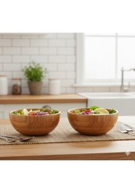 Resim Bambu Yuvarlak Çerez Kasesi Bambu Kase 2 Adet 11.5cm X 7cm Bambu 