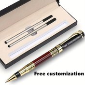 Resim metal oyma nötr kalem, 1 adet kalem + 2 adet dolum ucu + hediye kutusu, kişiselleştirilmiş yüksek kaliteli ofis hediyeleri, mevsim kutlama hediyeleri. 0.5mm dolgulu 