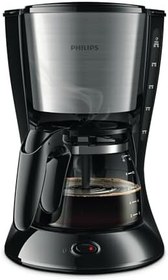 Resim Philips Filtre Kahve Makinesi, 1,2 Lt Kapasite, Otomatik Kapanma, Cam Demlikli, Siyah ve Metal, HD7462/20 