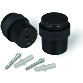 Resim Zemin Kapı Stoperi, Vidalı Mat Siyah Metal Kapı Stoperi - 2 Kapı Stoperi Seti, Vidalı - Ağır Kapılar İçin Kapı Stoperi - Dış Pencere Stoperi 