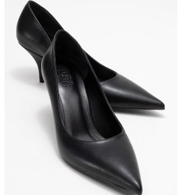 Resim Luvishoes Luvi Shoes Marcus Siyah Cilt Kadın Topuklu Ayakkabı Siyah Cilt 