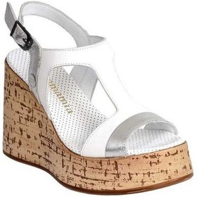 Resim Mammamia Hakiki Deri Ortopedik Dolgu Topuk Kadın Sandalet 1530 38 Beyaz 
