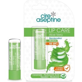 Resim Cire Aseptine Aloe Vera Özlü Dudak Bakım Kremi SPF50 4.5 G 