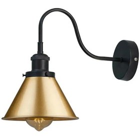 Resim Rsylight Retro Siyah Gold Metal Modern Dekoratif Rustik Aplik Siyah 