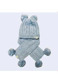 Resim Elörgüsü Atkı Bere Set 1-3 Yaş Açık Mavi 