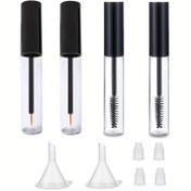 Resim 10ml Boş Maskara Tüpü Kirpik Özü Tüpü ve Kirpik Kalemi Tüpü Seti, Kirpik Maskara Kapları Şişesi, Sıvı Kirpik Kalemi Maskara Kapları, Sızdırmaz Fiş ve Kavanoz ile 