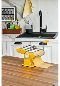 Resim Cooker 3 Fonksiyonlu Hamur Erişte Makarna Kesme Makinesi Sarı Ckr3844 