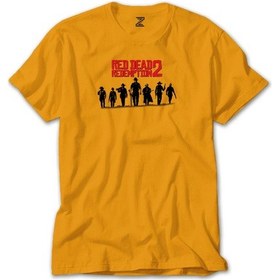 Resim Red Dead Redemption 2 Poster Sarı Tişört 