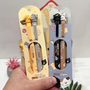 Resim 2 adet Kawaii Cat Jel Kalemler Seti, Sevimli Kedi Tasarımı, Siyah Mürekkep, Kedi Sevgilileri için İdeal Hediye, Ofis ve Okul Kullanımı için Mükemmel - Tüy Yok, Plastik Malzeme 