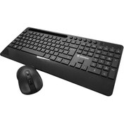 Resim Everest Km-9676 Siyah Kablosuz 800-1200-1600 Dpi Q Standart Klavye Mouse Set 