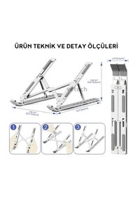 Resim Alüminyum Ayarlanabilir Notebook Stant Apple Uyumlu MacBook Laptop Standı 