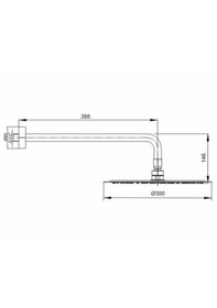 Resim Ar & Yak Ark Slim Duvardan Yuvarlak Duş Başlığı Krom 
