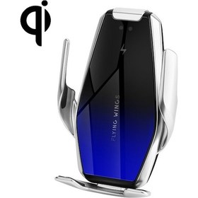 Resim Sones S7 15w Qı 360 Derece Dönebilen Kızılötesi İndüksiyon Araba Hava Çıkışı Kablosuz Şarj Cep Telefonu Tutucu 4.0-6.5 İnç Cep Telefonları İçin Gümüş 