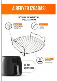Resim Airfryer Izgara Teli Zigzag Model Fritöz Metal Aksesuarı Xxl Krom 