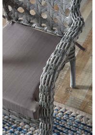Resim Evdemo Ayaz 4 Kişilik Rattan Bahçe Balkon Mutfak Masa Takımı Açık Gri Açık Gri 