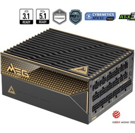 Resim MSI MEG AI1600T PCIE5 1600W 80+ Titanyum Full Modüler Power Supply 
