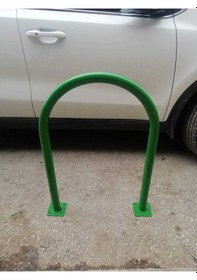 Resim Bisiklet Park Standı Bisiklet Park Demiri Kilitleme Demiri Yeşil 