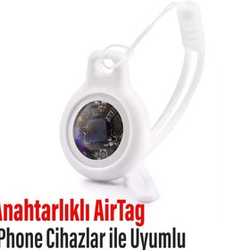 Resim Apple Uyumlu iPhone Airtag Kayıp Önleyici Cihaz Gps Beyaz 