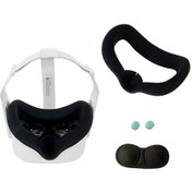Resim Oculus Quest 2 Vr İçin Çizilmez Toz Geçirmez Koruyucu Kılıf Lens Kapağı Cap Sleeve - Siyah 