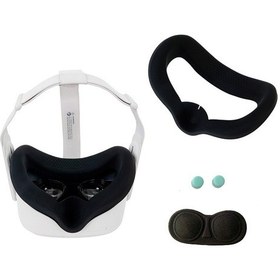 Resim Oculus Quest 2 Vr İçin Çizilmez Toz Geçirmez Koruyucu Kılıf Lens Kapağı Cap Sleeve - Siyah 