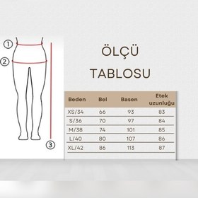 Resim Dema Kadın Siyah Renk Yüksek Bel Pamuklu Bilek Boy Denim Etek 
