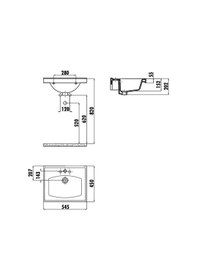 Resim Creavit Sera 55 CM Mobilya Dolap Uyumlu Etajerli Lavabo Tf155 