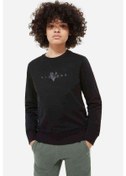 Resim Vikings Baskılı Unisex Çocuk Siyah Sweatshirt (534631742) Siyah 