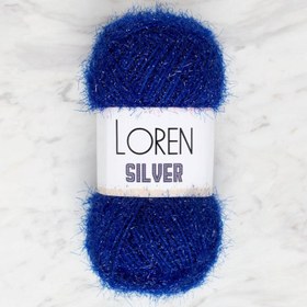 Resim Loren Silver Saks Mavisi El Örgü İpi - RS0004 - 34092 