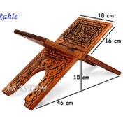 Resim Selçuklu Ahşap Yakma Desenli Rahle 45 x 18.5 CM 