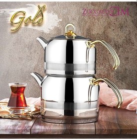 Resim Enza Mini Boy Gold Çaydanlık Gold 