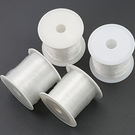 Resim 60.35 metre Şeffaf Naylon Balıkçılık İpi - Balonlar, Çelenkler, Fotoğraflar ve Süslemeler için Yüksek Dayanıklı Görünmez Monofilament Kordon - Dayanıklı, Esnek Olmayan, Şeffaf Tasarım 