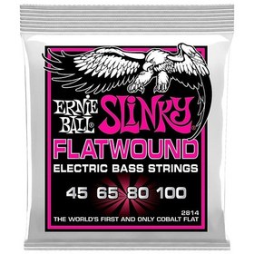 Resim Ernie Ball P02814 Flatwound Super Slinky 45-100 Bas Gitar Teli 