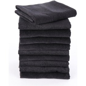 Resim 10 Adet Mutfak Havlusu El Yüz Havlusu Siyah 