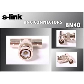 Resim Sl-Bn40 Bnc M To 2*Bnc F T 50 Li Paket Connector 