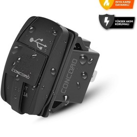 Resim Ch-22 3.1a Çift Usb 12-24v Marin Gömme Tip Araç Şarj Soketi 