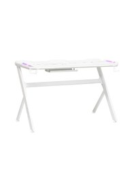 Resim Ryze Extreme Karbon Fiber Rgb Oyuncu Masası - Beyaz 120x60x76 Cm Beyaz 